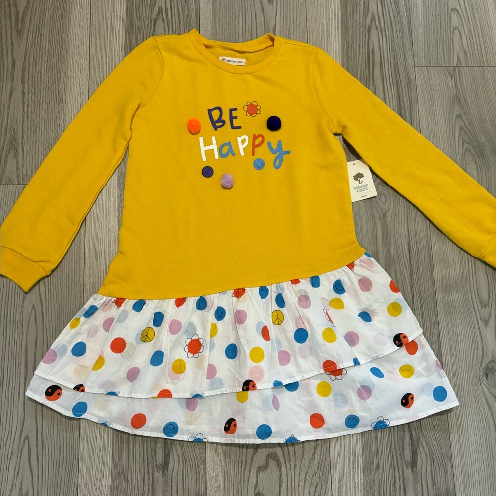 TUCKER + TATE “Be Happy” Dress NWT Size 7